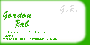 gordon rab business card